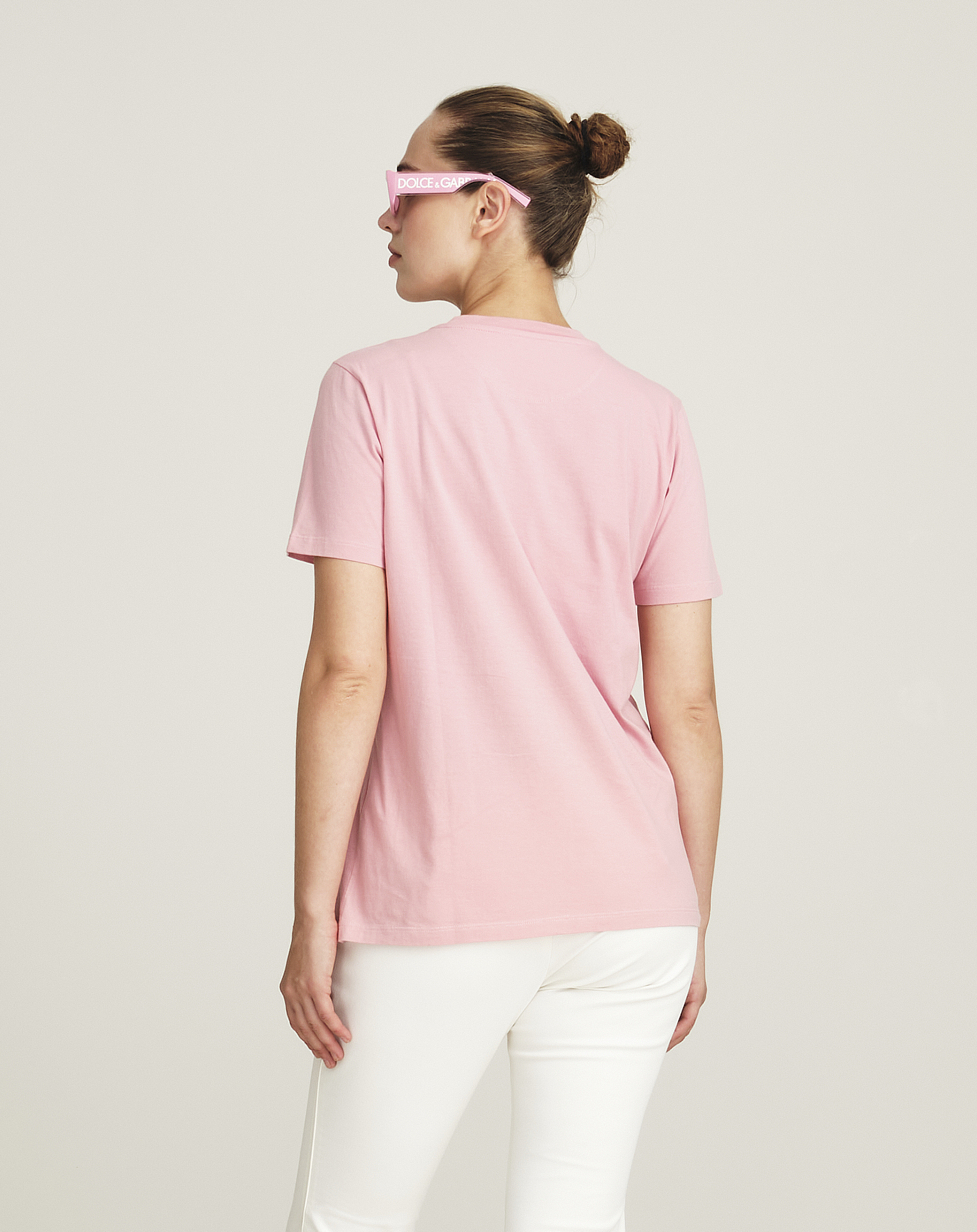 Etro - Pink Ricamo Logo Cotton Tshirt S